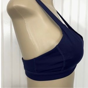 Goop Low V front close bra in Marine